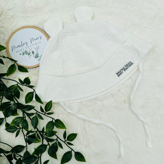 The Baby Sun Hat - White