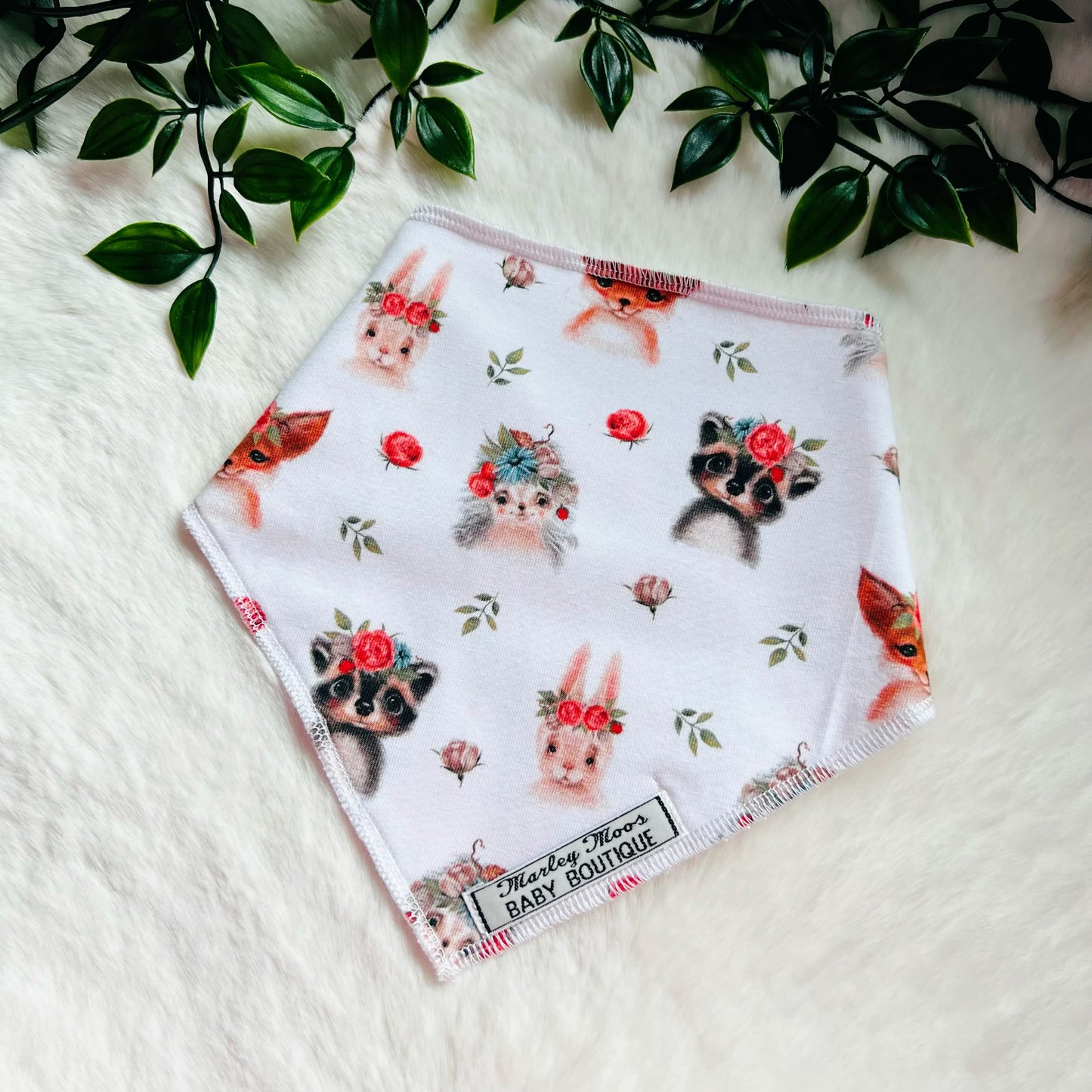 The Woodland Rose Baby Bib