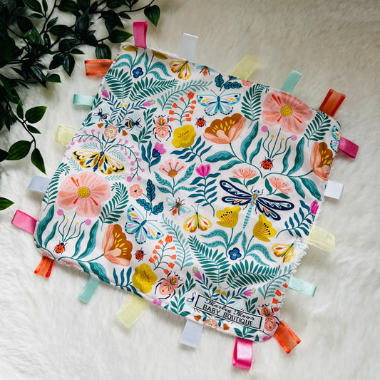 Pretty Floral Baby Taggy Comforter