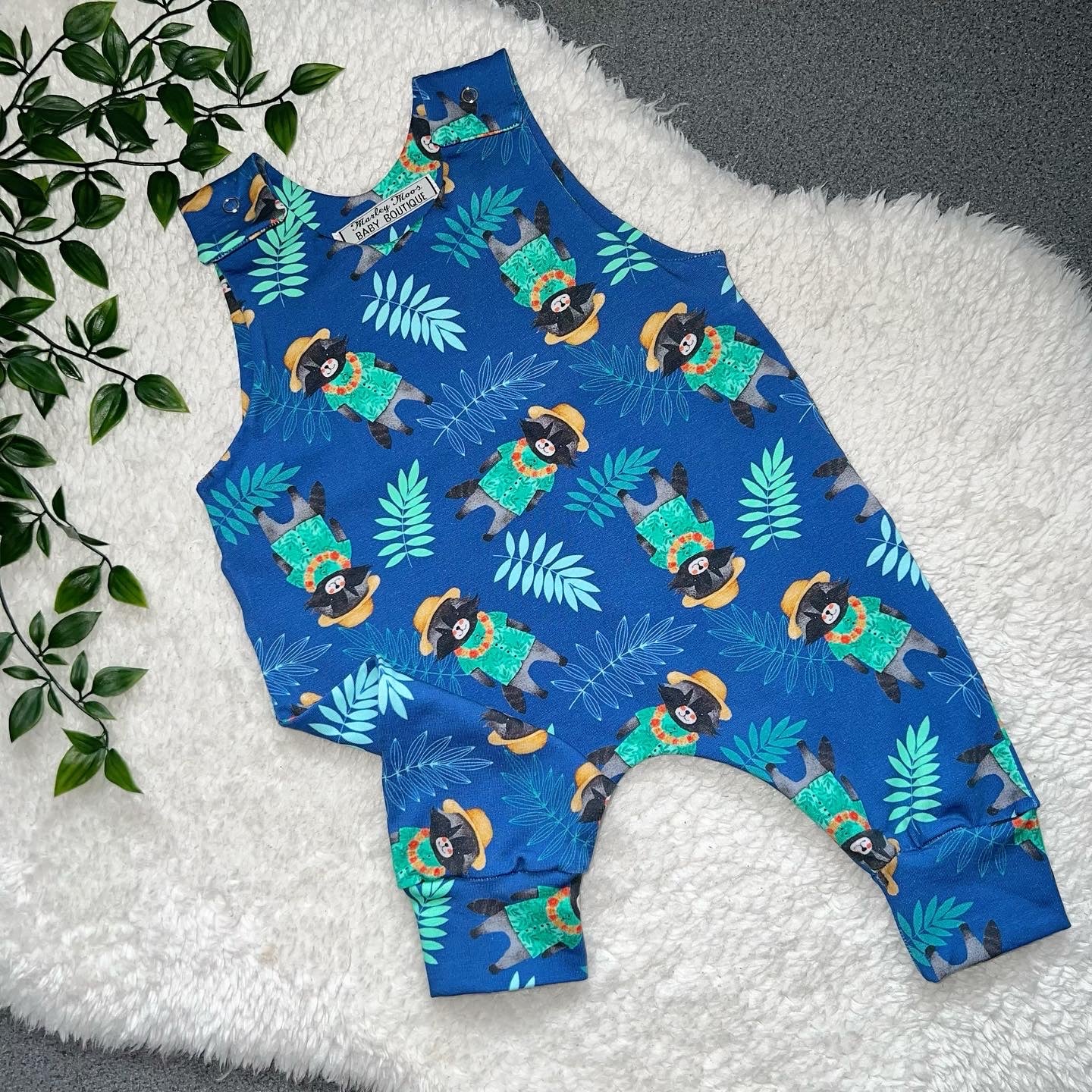 The Hawaiian Raccoon Romper