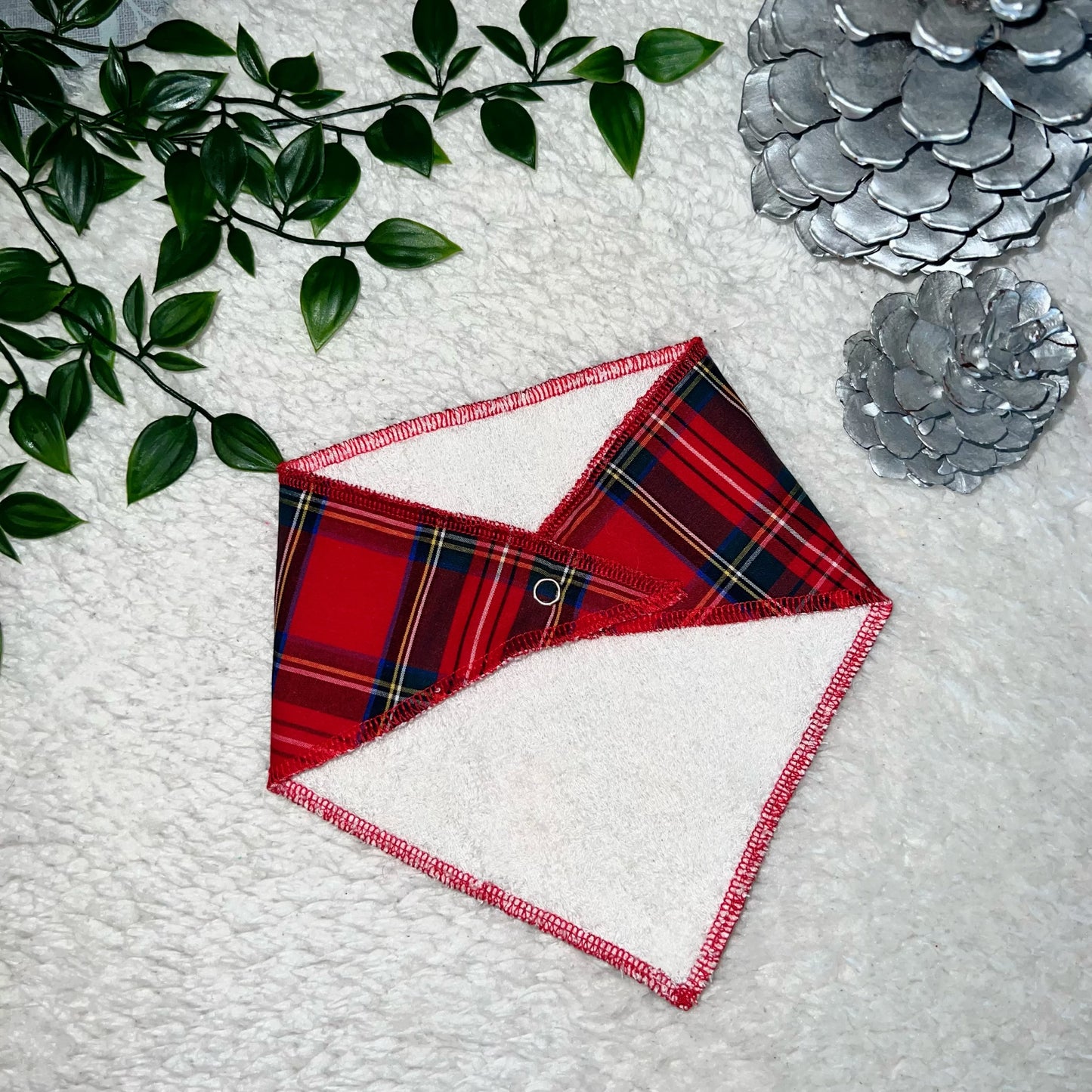 The Christmas Tartan Baby Bib