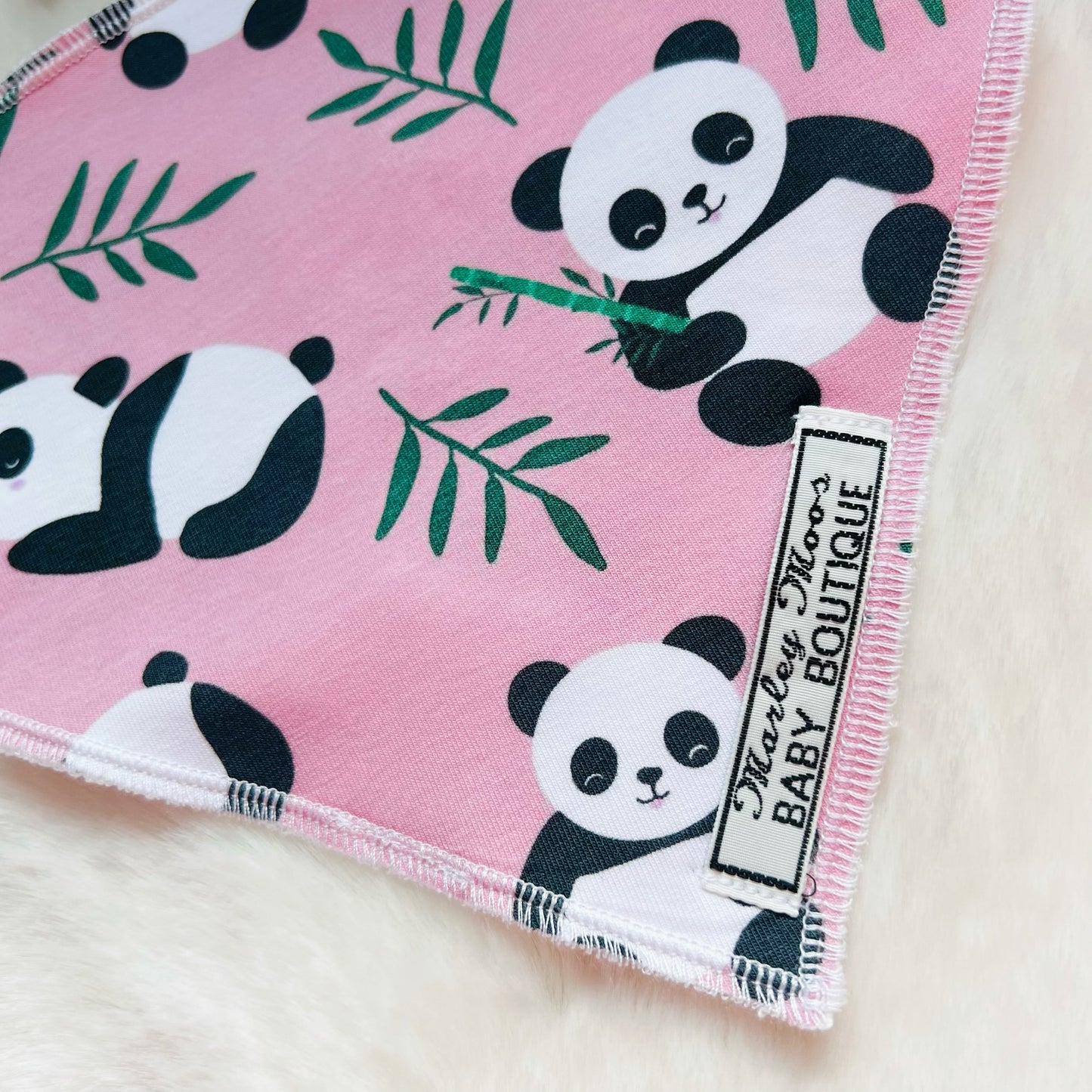 The Pink Panda Baby Bib