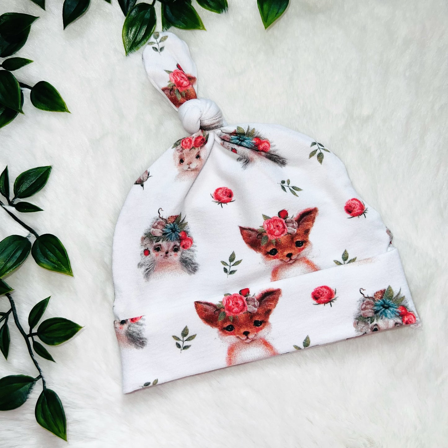 The Woodland Rose Baby Hat