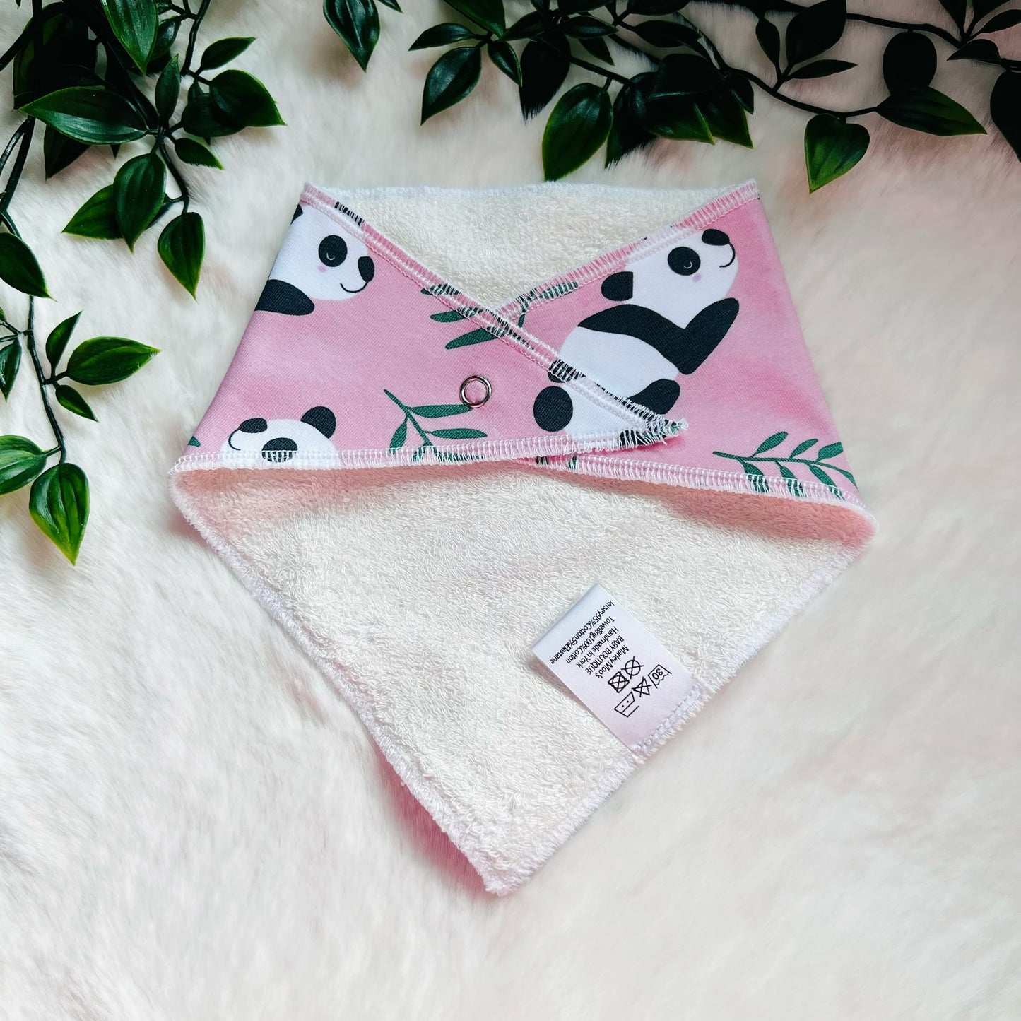 The Pink Panda Baby Bib