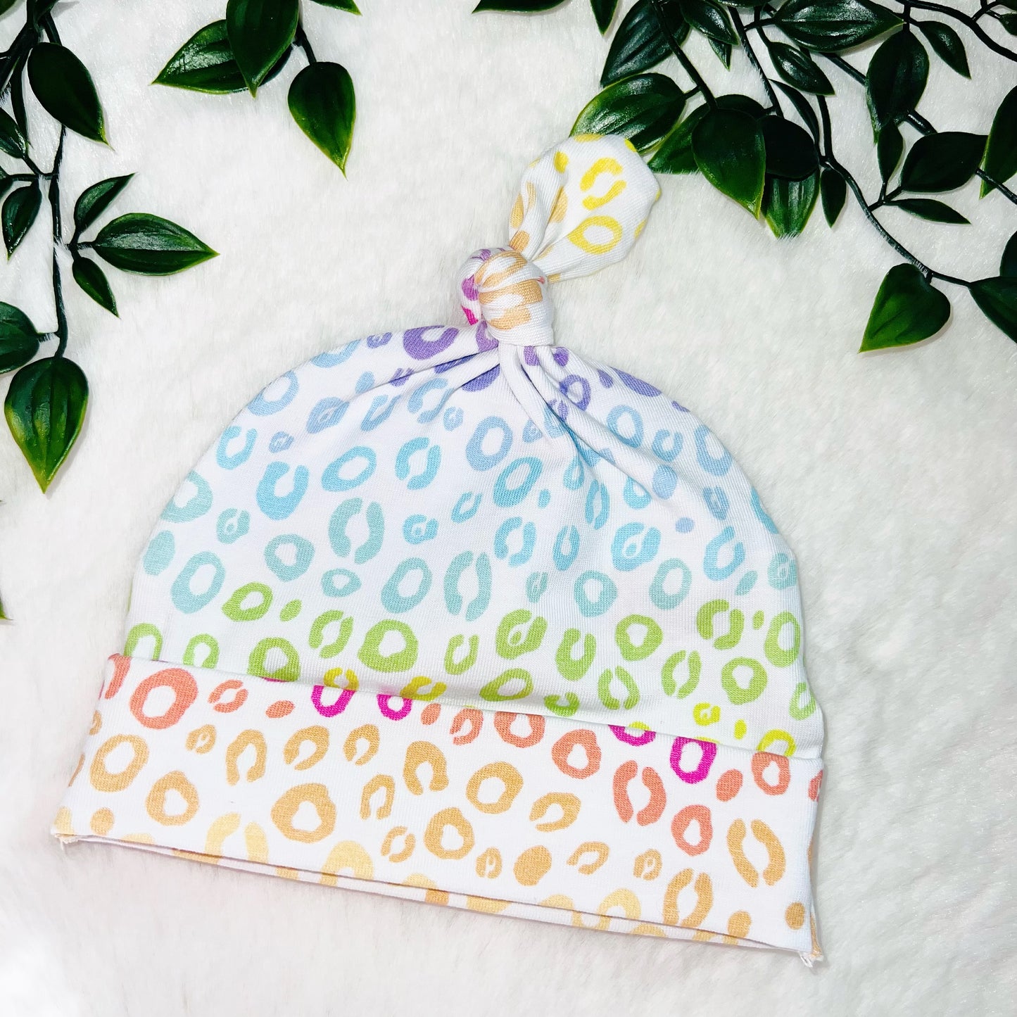 The Rainbow Leopard Baby Hat