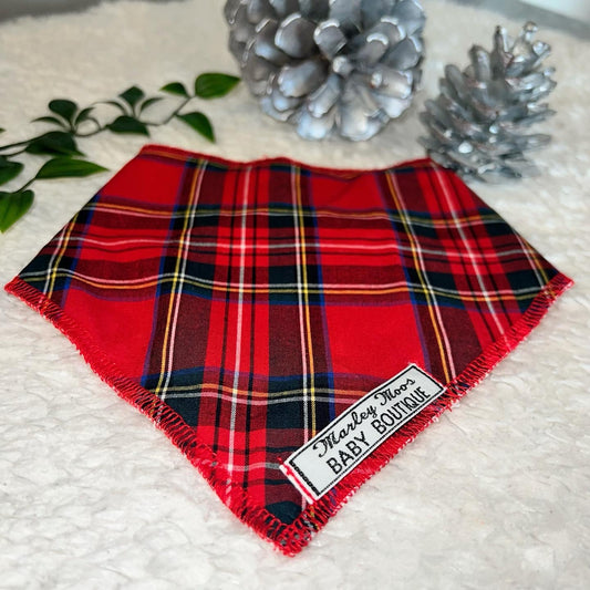 The Christmas Tartan Baby Bib