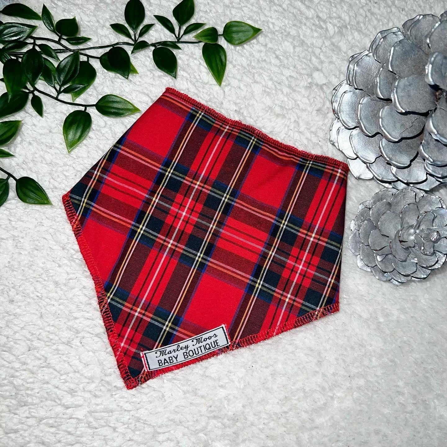 The Christmas Tartan Baby Bib