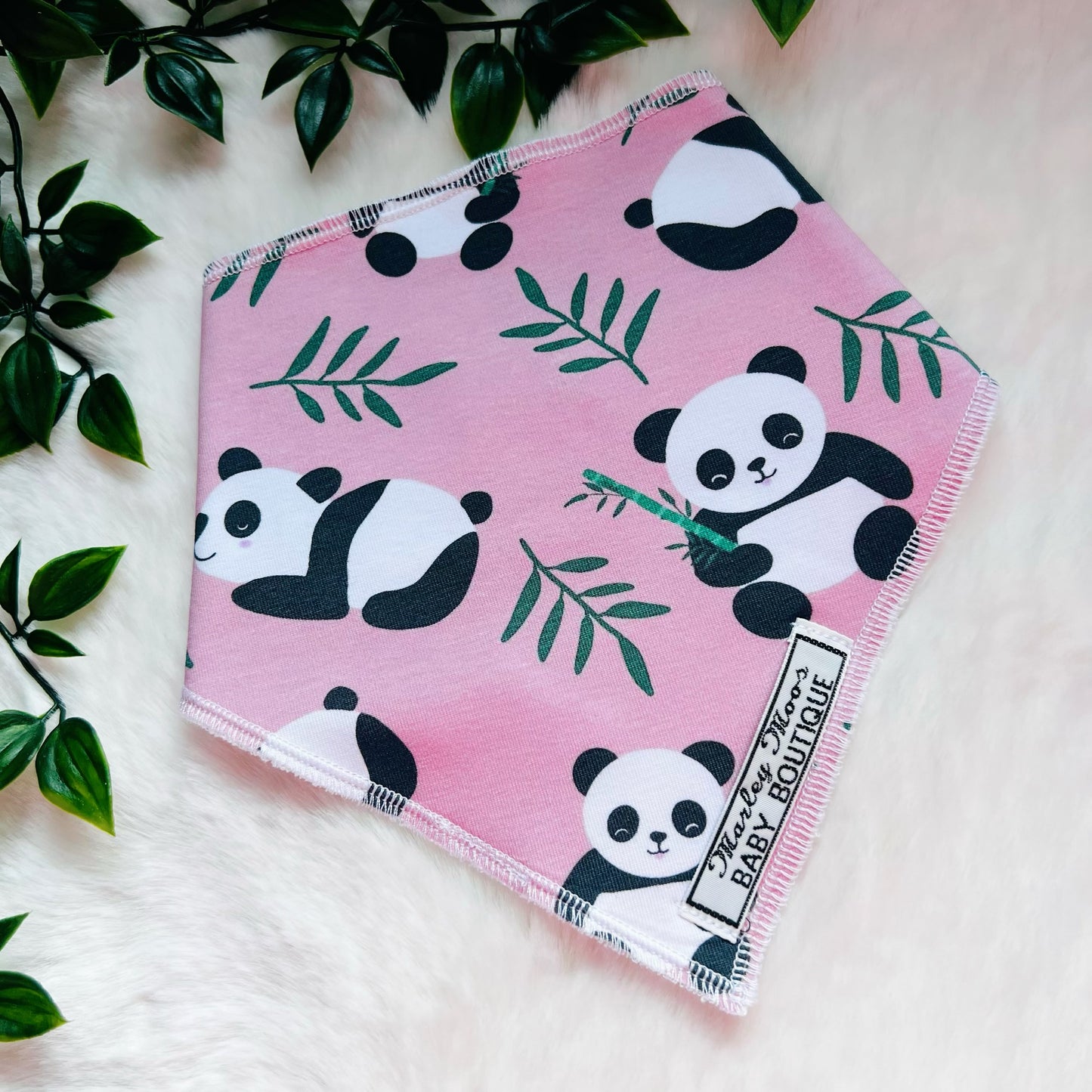 The Pink Panda Baby Bib