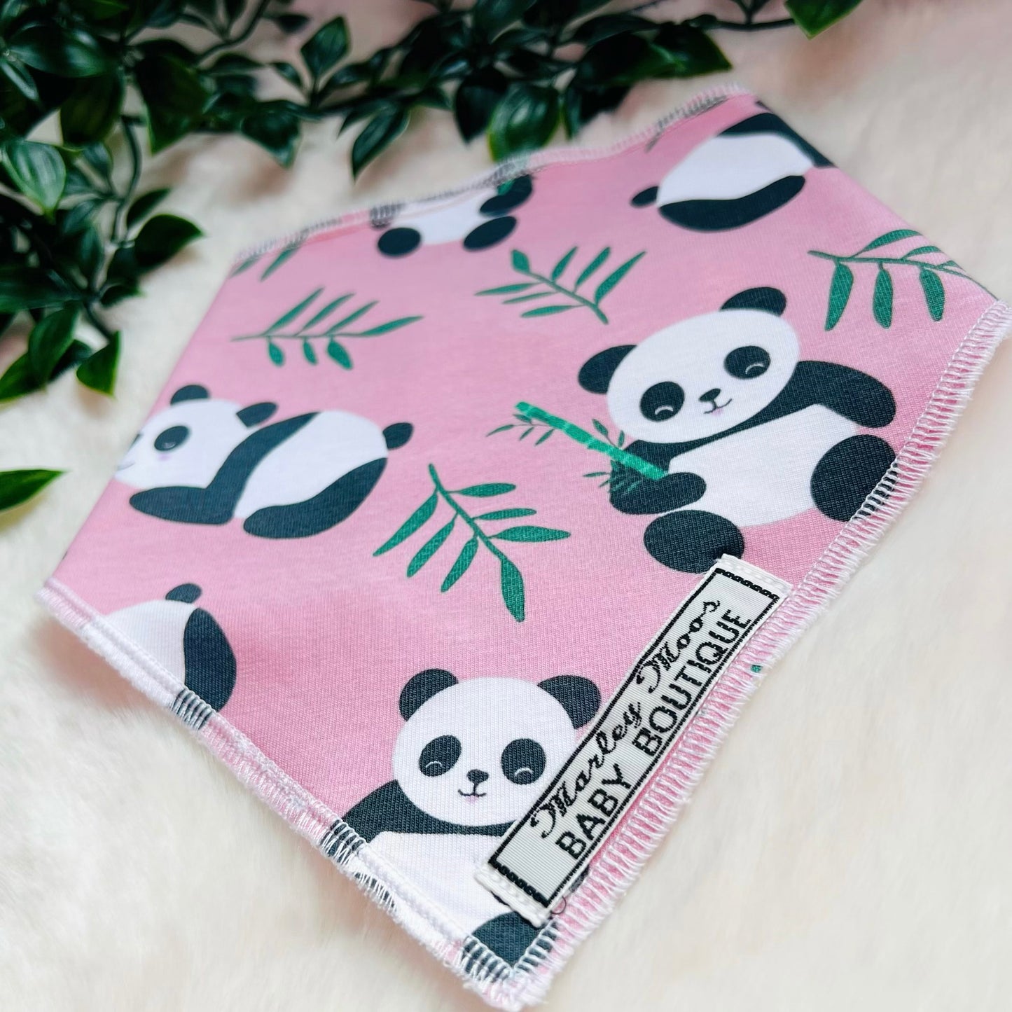 The Pink Panda Baby Bib