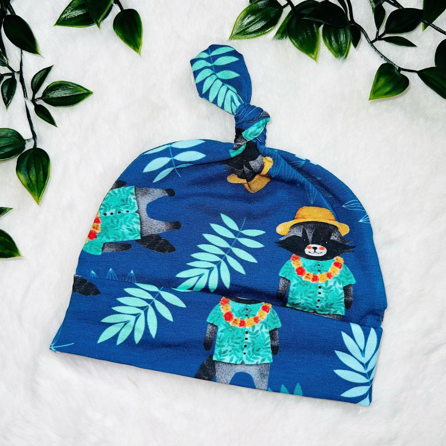 The Hawaiian Raccoon Baby Hat