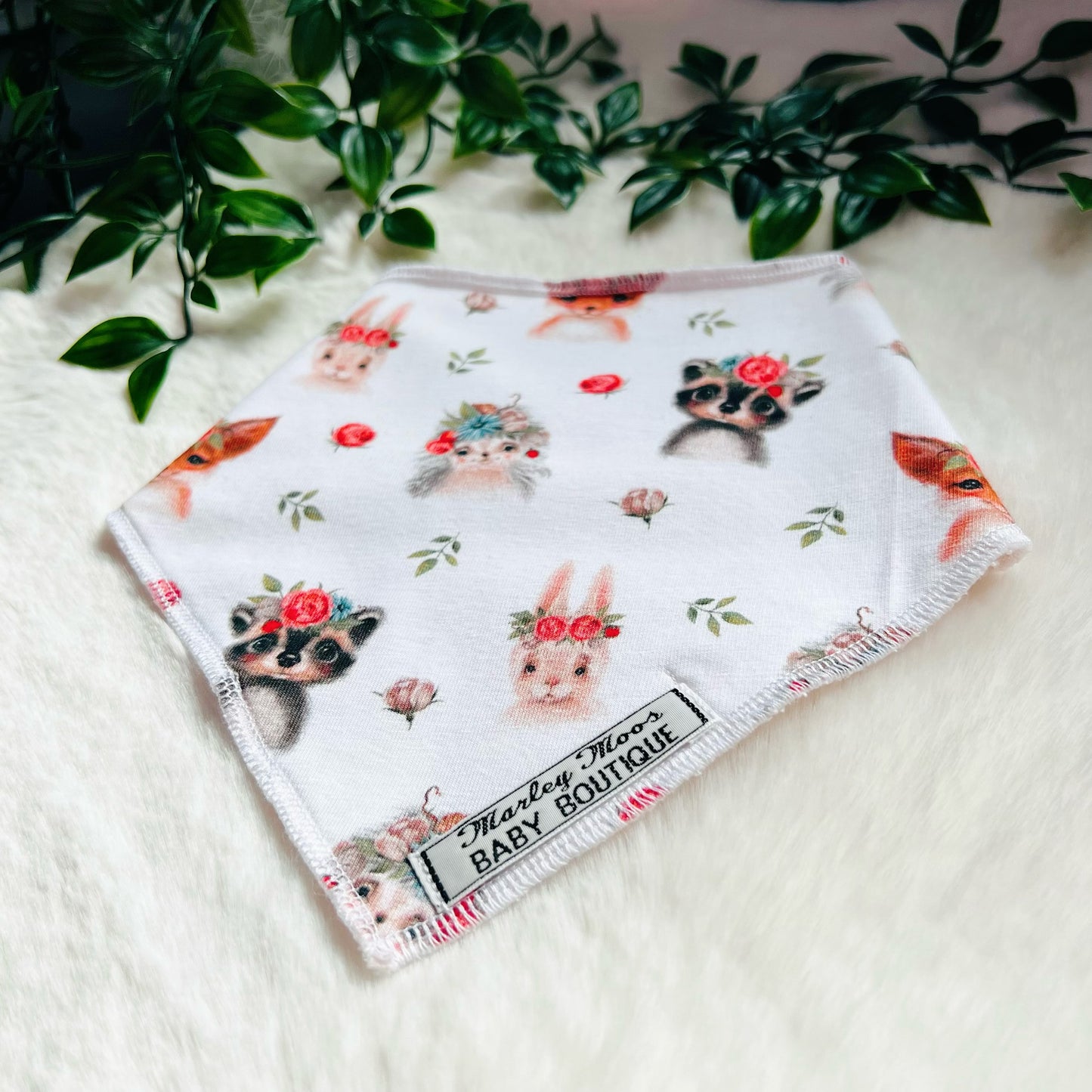 The Woodland Rose Baby Bib