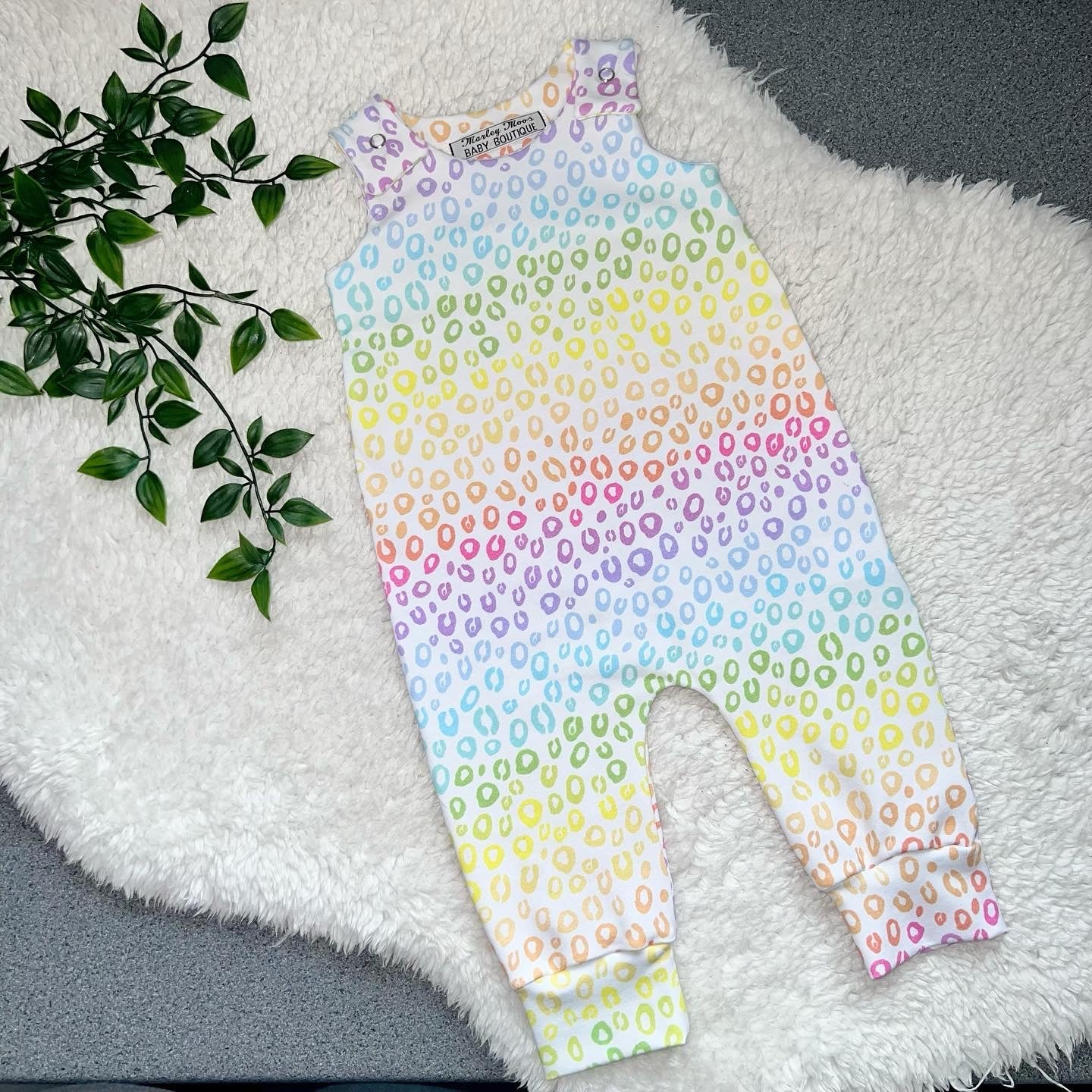 The Rainbow Leopard Romper