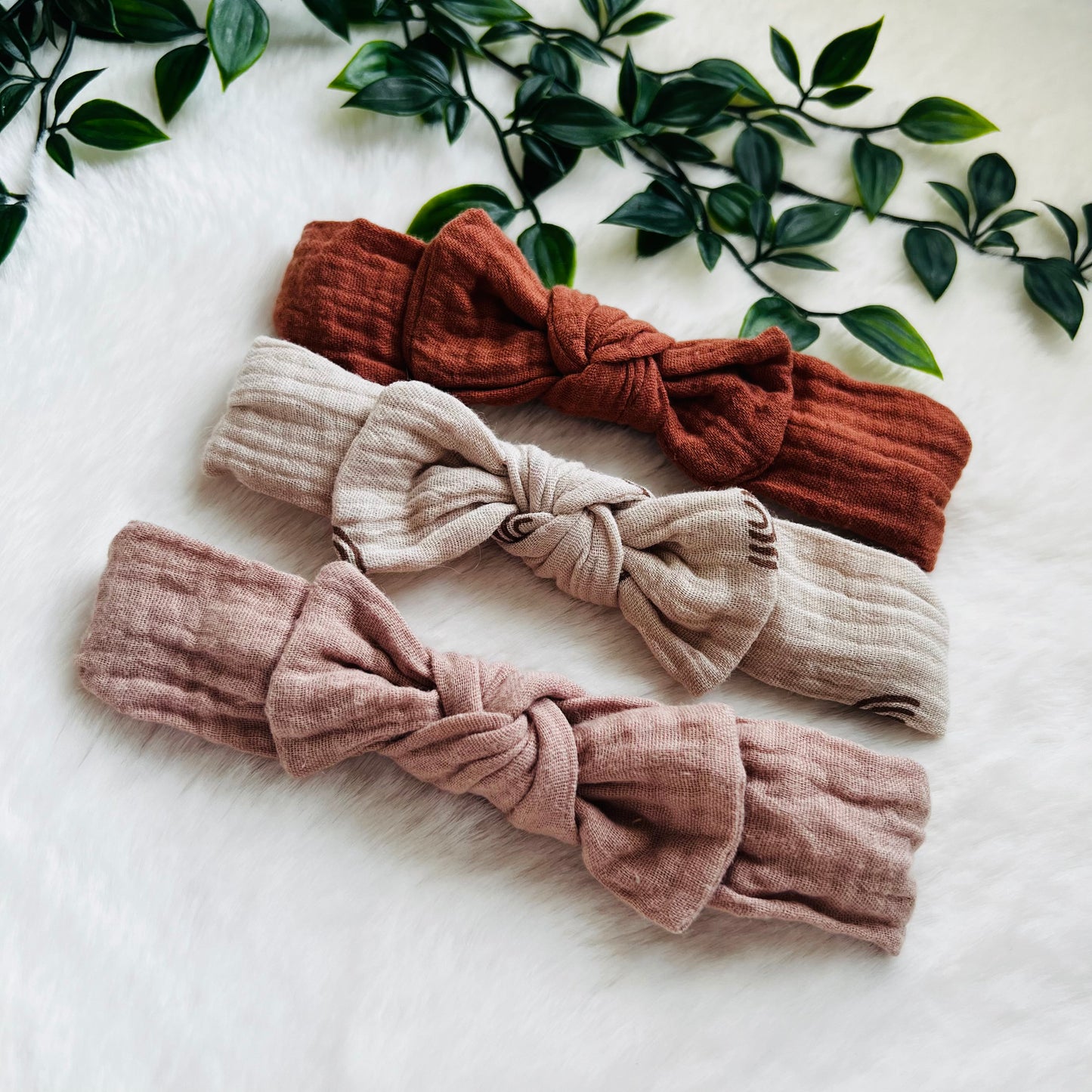 Set Of Three Baby Headbands- Oh So Natural