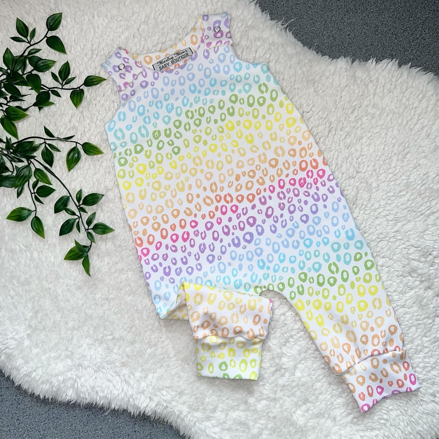 The Rainbow Leopard Romper