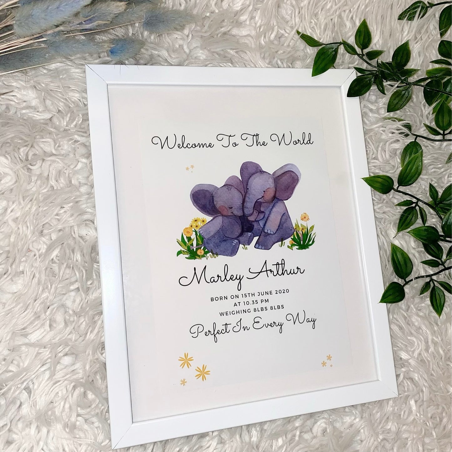 Personalised New Baby NurseryPrint